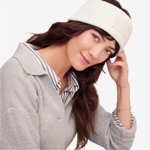 Coach White Knit Headband